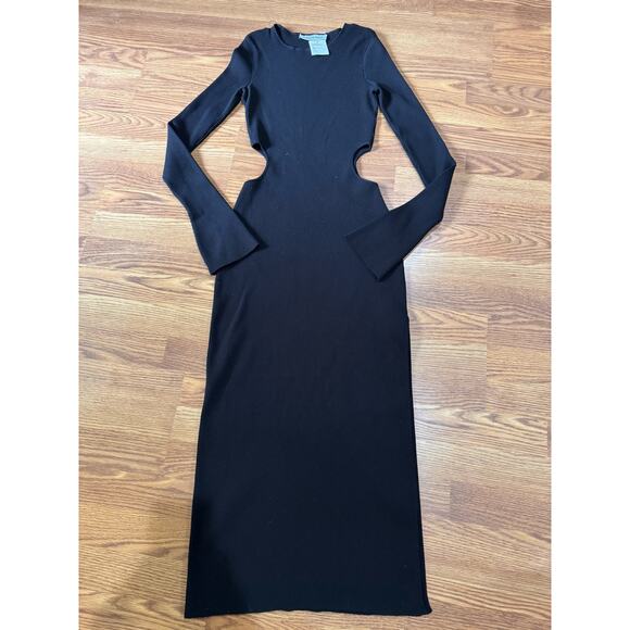 Mach & Mach bodycon  Ribbed Cutout Long Sleeve Sweater Dress size L - Picture 14 of 15